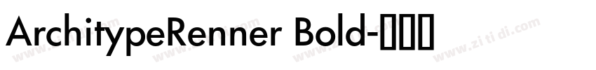 ArchitypeRenner Bold字体转换